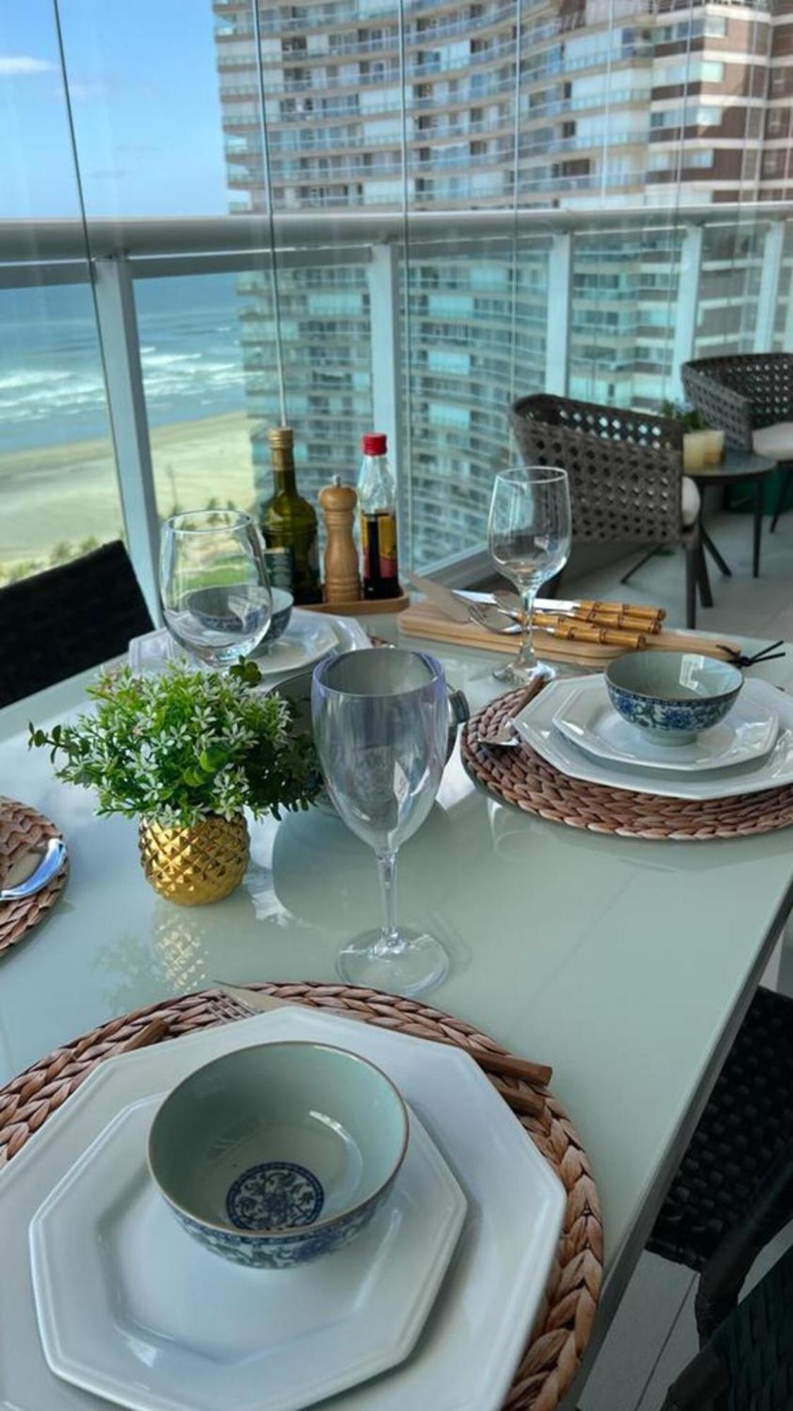 Apto Top Com Vista Pro Mar Em Condominio Completo Em Frente A Praia! Santos  Buitenkant foto
